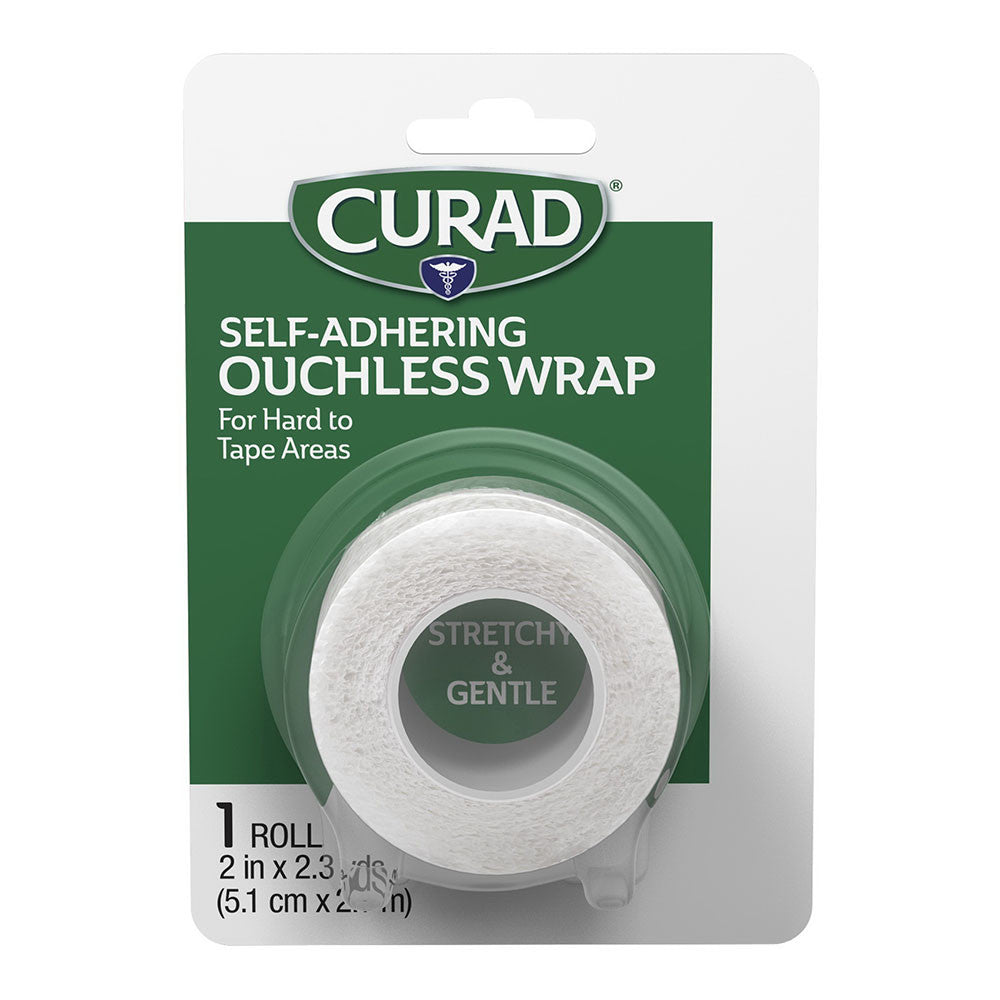 Curad Gentle Ouchless Self Adhering Stretched First Aid Tape, 2 in x 2.3 yrd, 1 Ea